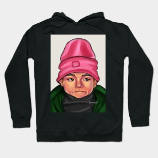 Pink Beanie Taehyung Hoodie